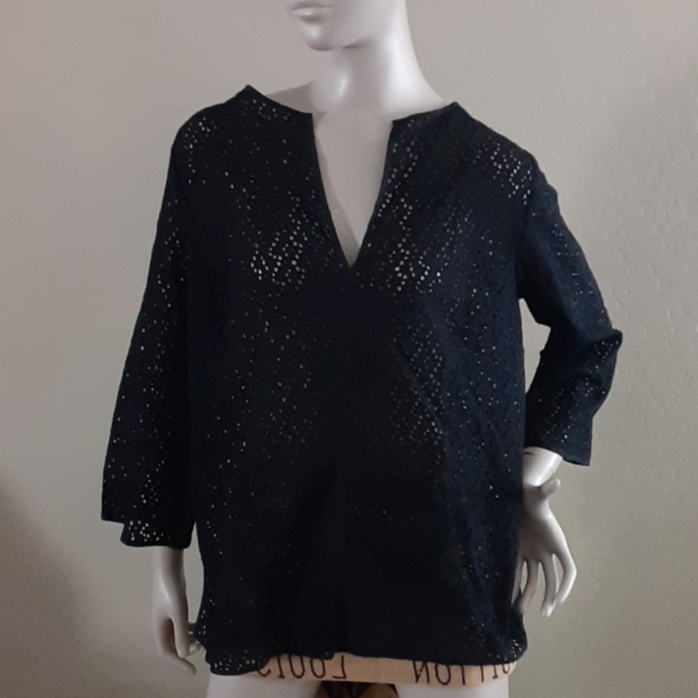Talbots black blouse